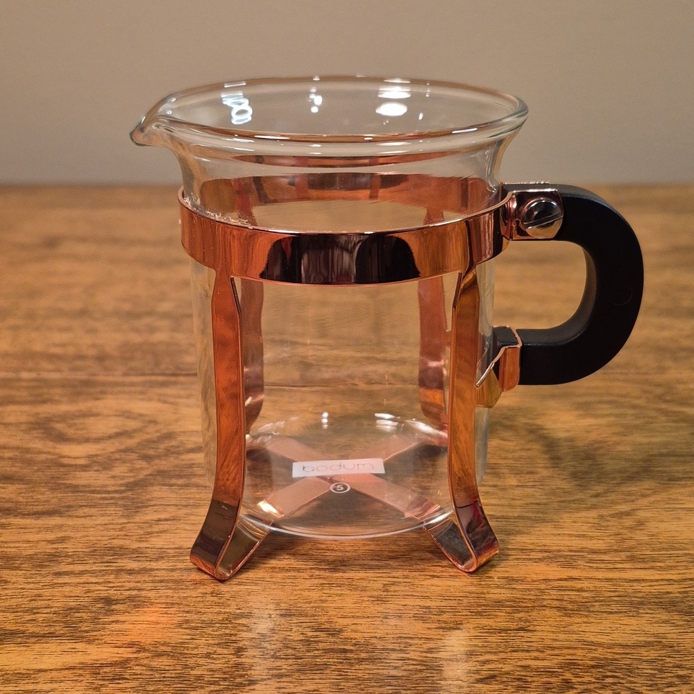 BODUM Chambord Classic Copper Tone Metal and Glass Open Sugar and Creamer Set - Picture 9 of 16